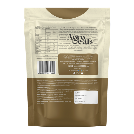 AGROEATS WALNUT KERNELS - 250g | Premium Shelled Walnuts (Akhrot Giri) | Rich in Protein, Iron & Antioxidants | Natural Dry Fruits | High Omega-3 Source | Healthy Snack | Pack of 2