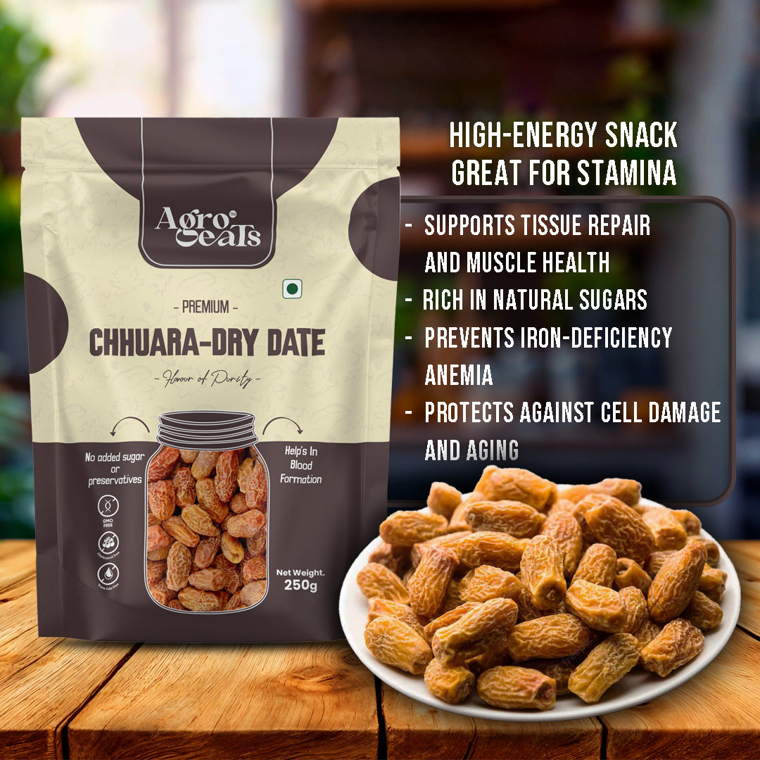 Agro Eats Dry Date Chhuara (Sukha Khajur) – 250g × 2