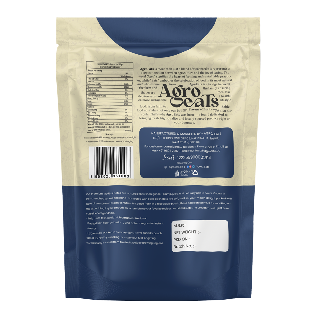 Agro Eats Premium Medjool Dates – 250g