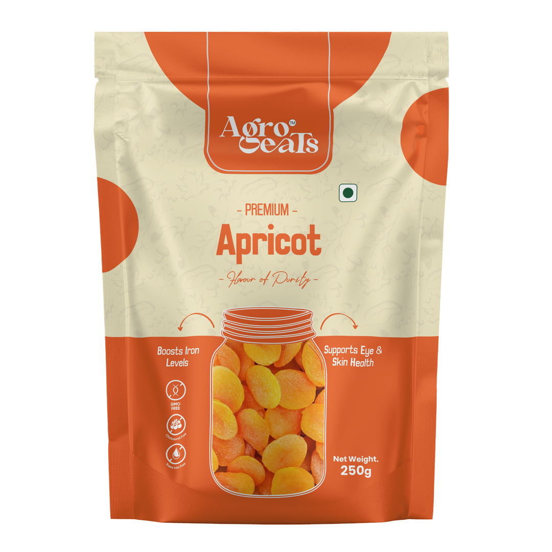 Agroeats Premium Turkish Dried Apricots 250g Pack of 1 Natural Dry Fruits Gluten Free Healthy Snack Rich in Fiber and Antioxidants Ideal for Gifting Baking and Daily Consumption