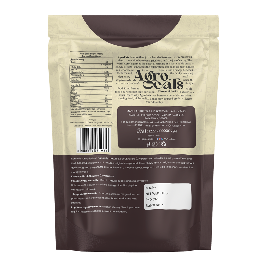Agro Eats Dry Date Chhuara (Sukha Khajur) – 250g × 2